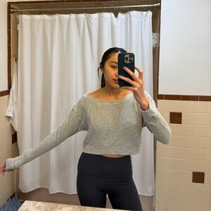 Cropped gray long sleeve